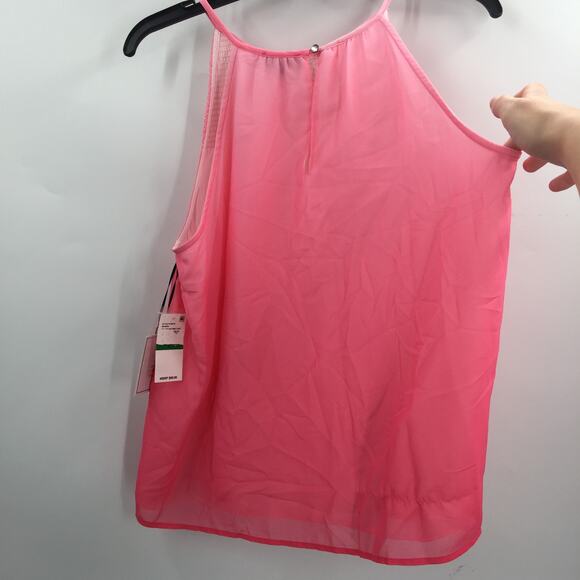 1. State Women's Strappy Ruched Tank Top Sleeveless Pink Tart Size Large NWT - Picture 2 of 5
